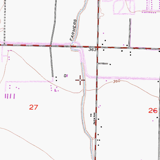 Topographic Map of Farmers Canal, CA