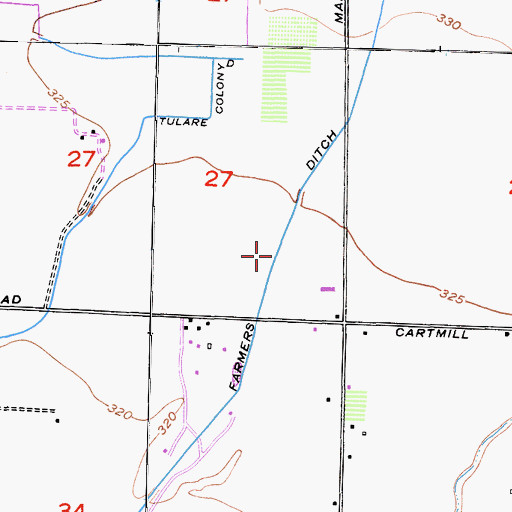Topographic Map of Farmers Ditch, CA