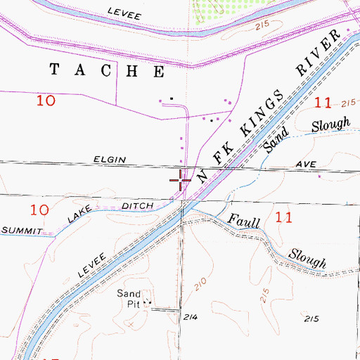 Topographic Map of Faull Slough, CA