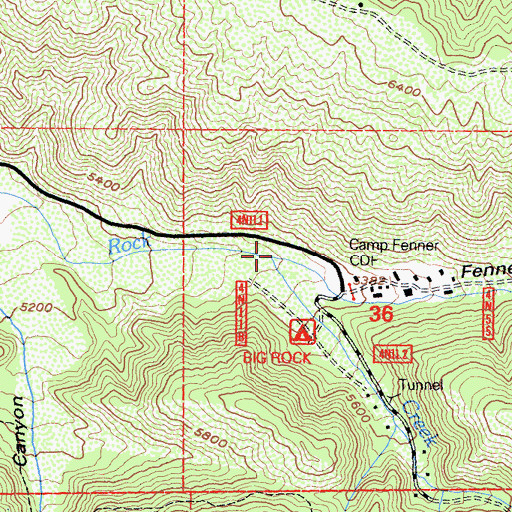 Topographic Map of Fenner Canyon, CA