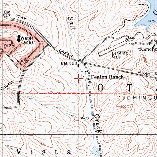 Topographic Map of Fenton Ranch, CA