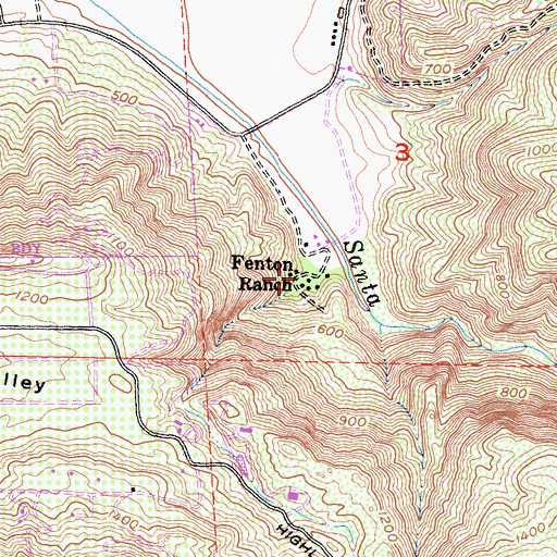 Topographic Map of Fenton Ranch, CA