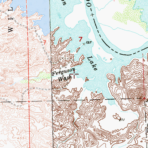 Topographic Map of Ferguson Wash, CA