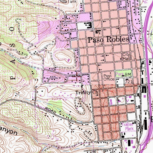 Topographic Map of Fern Canyon, CA