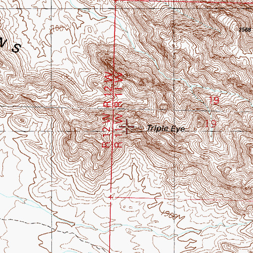 Topographic Map of Triple Eye, AZ
