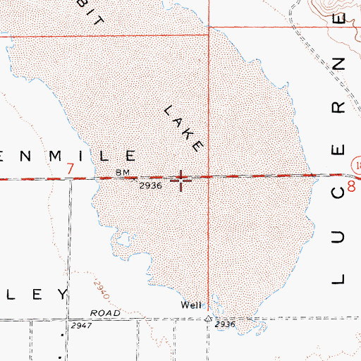 Topographic Map of Fifteenmile Valley, CA