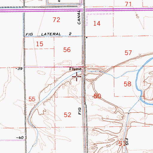 Topographic Map of Fig Canal, CA