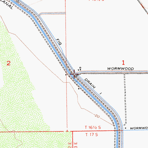 Topographic Map of Fig Drain One, CA