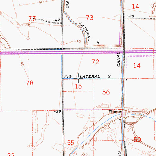Topographic Map of Fig Lateral, CA