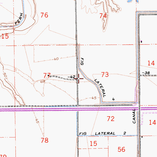 Topographic Map of Fig Lateral Four, CA