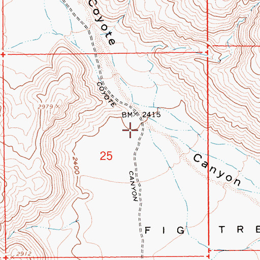 Topographic Map of Fig Tree Valley, CA