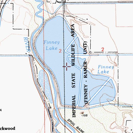 Topographic Map of Finney Lake, CA