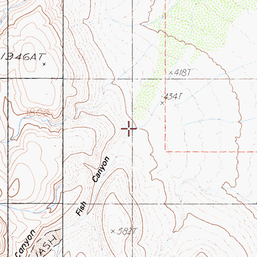 Topographic Map of Fish Canyon, CA