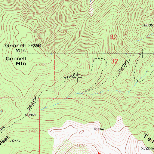 Topographic Map of Fish Creek Trail, CA