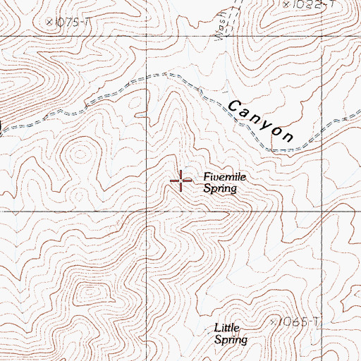 Topographic Map of Fivemile Spring, CA