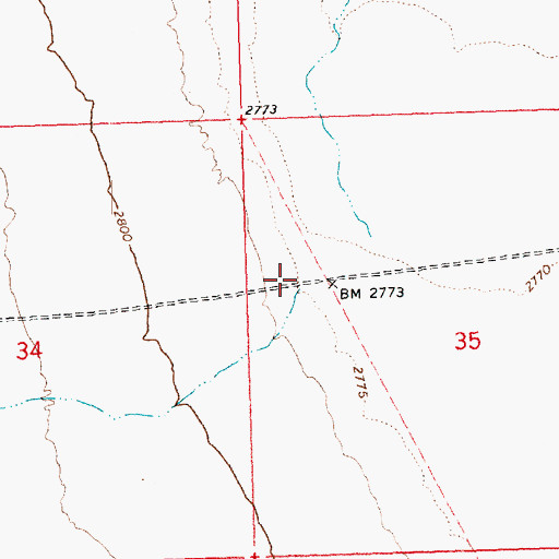 Topographic Map of Cane Spring Wash, AZ