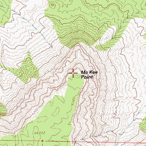 Topographic Map of McKee Point, AZ
