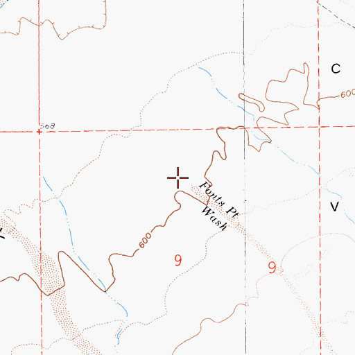 Topographic Map of Fonts Point Wash, CA