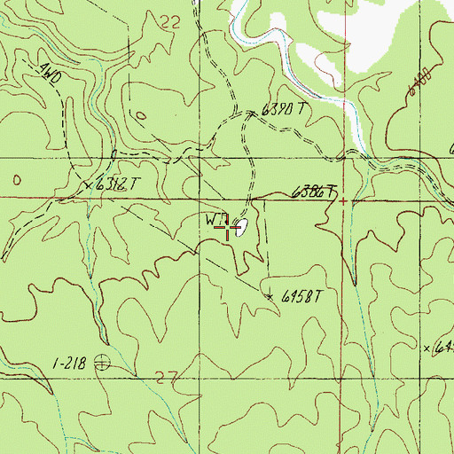 Topographic Map of Winter Road Catchment, AZ