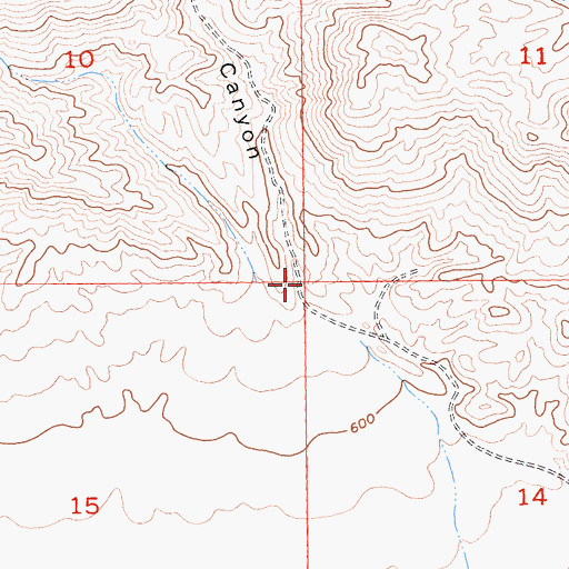 Topographic Map of Fossil Canyon, CA