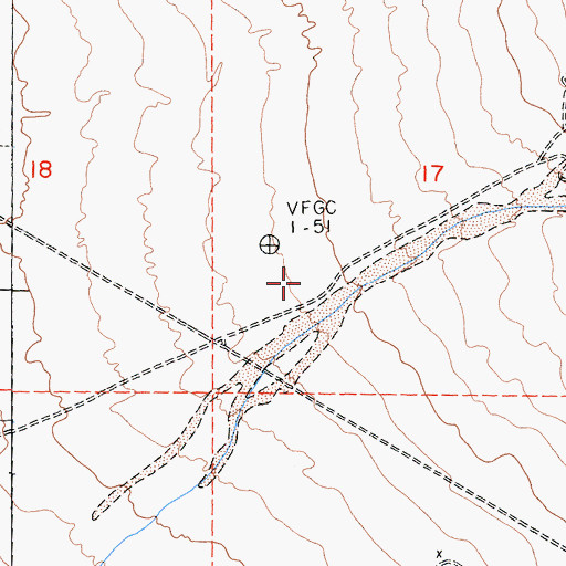 Topographic Map of Fossil Canyon, CA