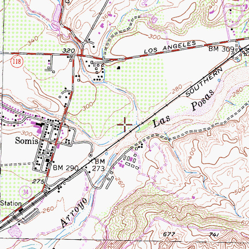 Topographic Map of Fox Barranca, CA