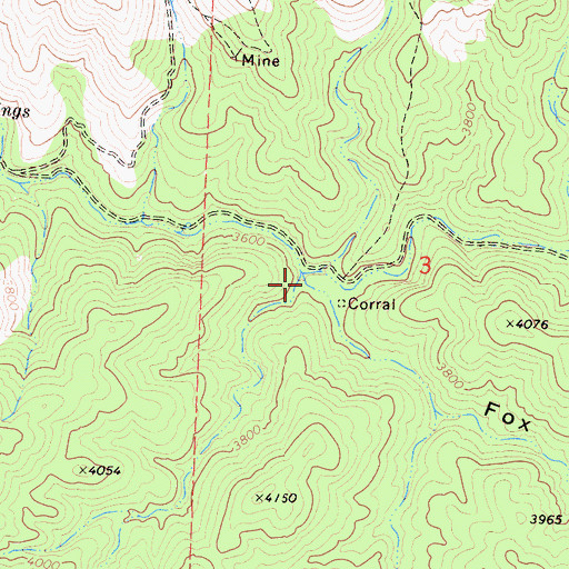 Topographic Map of Fox Canyon, CA
