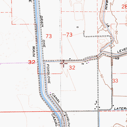 Topographic Map of Foxglove Canal, CA
