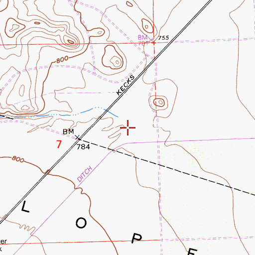 Topographic Map of Franciscan Creek, CA