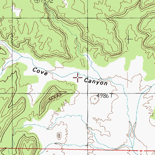 Topographic Map of Cove Canyon, AZ