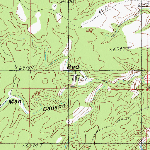 Topographic Map of Dead Man Canyon, AZ