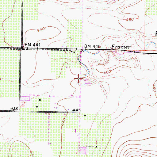 Topographic Map of Frazier Creek, CA