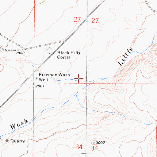 Topographic Map of Freeman Gulch, CA