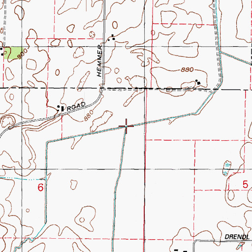 Topographic Map of Eakin Creek West, IL