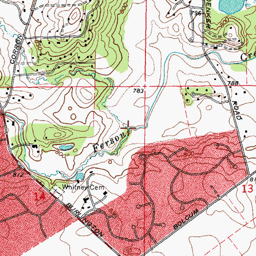 Topographic Map of Tucker Run, IL
