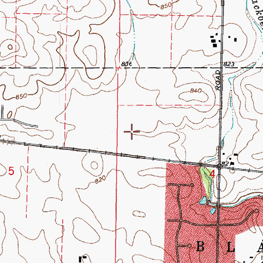 Topographic Map of Pouley Run North, IL