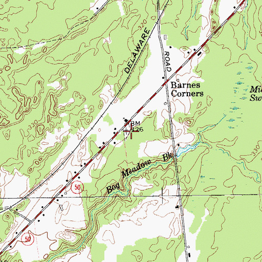 Topographic Map of South Wilton Cemetery, NY