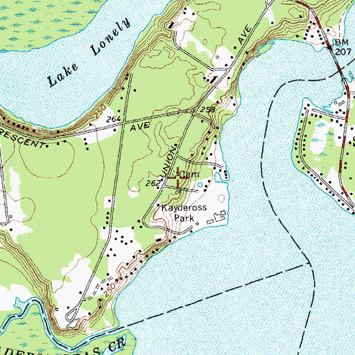 Topographic Map of Ramsdill Cemetery, NY