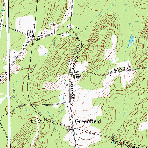 Topographic Map of Scott Cemetery, NY