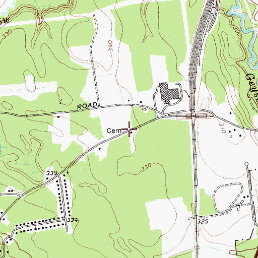 Topographic Map of Munger Cemetery, NY