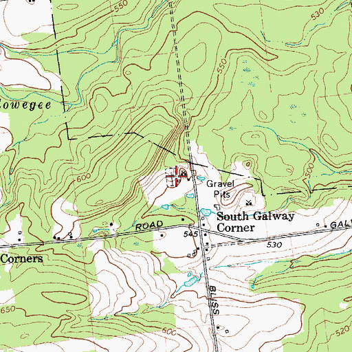 Topographic Map of Ashley Cemetery, NY