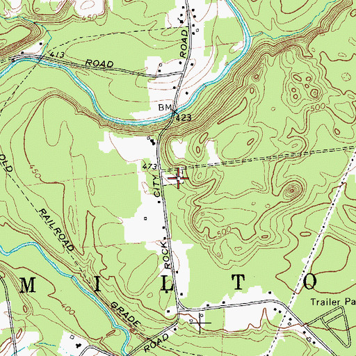 Topographic Map of Rock City Falls Cemetery, NY