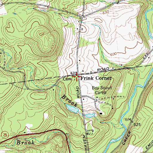 Topographic Map of Frink - Hoyt Cemetery, NY