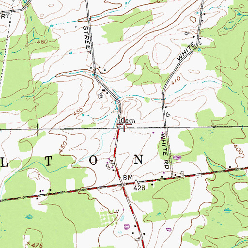 Topographic Map of South Milton Cemetery, NY