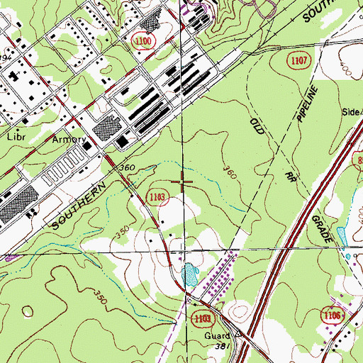Topographic Map of Town of Butner, NC