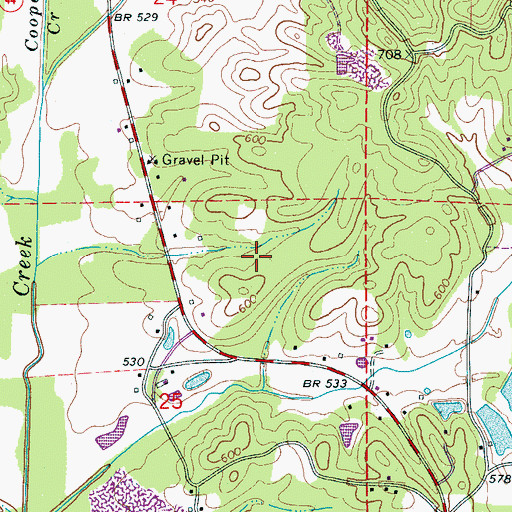 Topographic Map of Town of Twin, AL