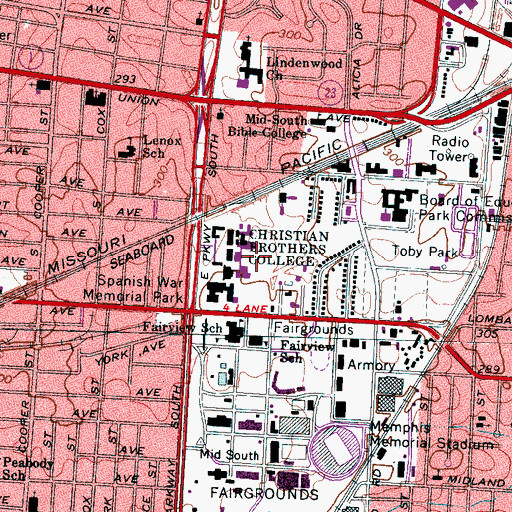 Topographic Map of Nolan Engineering Building, TN