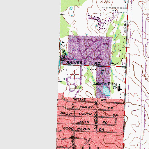 Topographic Map of Spirit of Life Faith and Deliverance Christian Center, TN