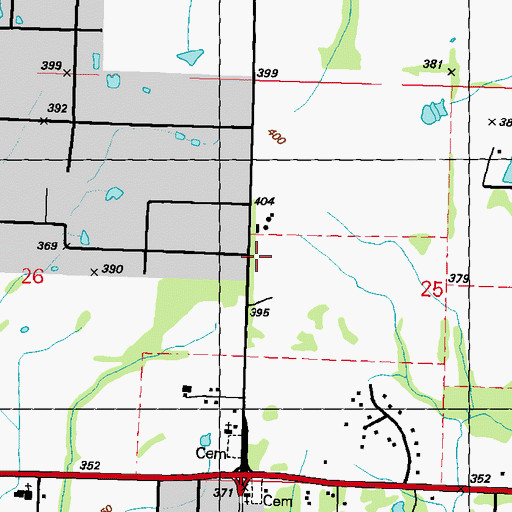 Topographic Map of Summershill Fire Station Number 2, MS