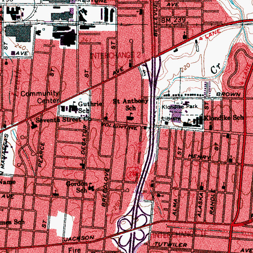 Topographic Map of Vollintine Baptist Day Care Center, TN